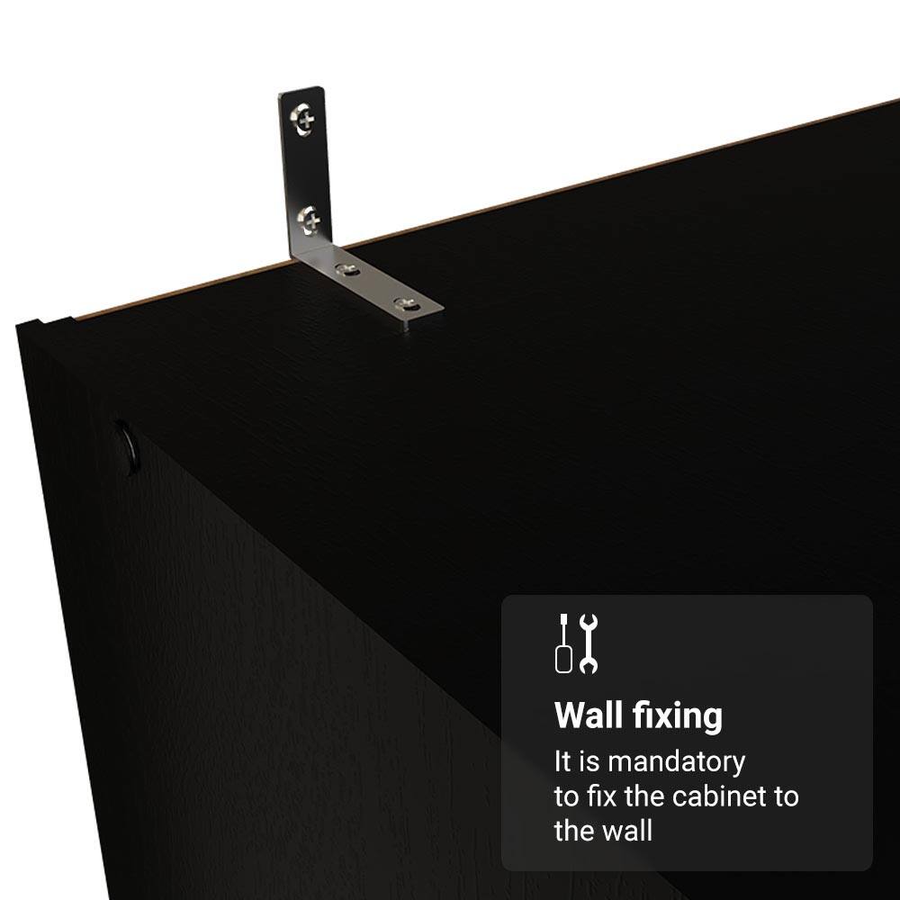 Wall fixing  
It is mandatory to fix the cabinet to the wall