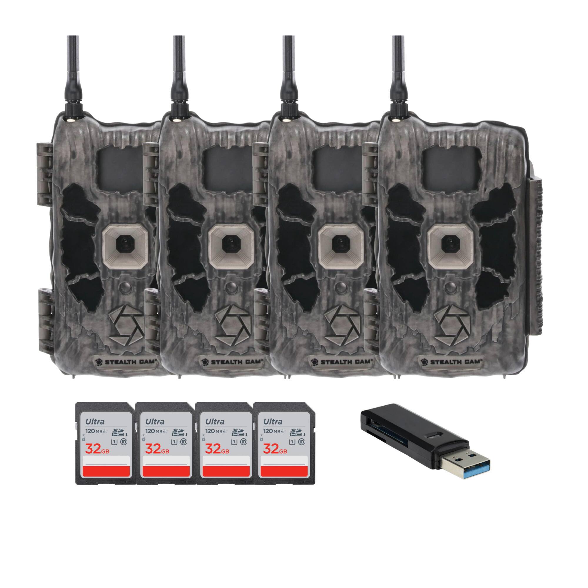 STEALTH CAM STEALTH CAM STEALTH "MAD STEALTH CAM Ultra 120 HBN . - 1 32Gn Ultra 120 MBA 17 32cm GH  Ultra 120 H/  F  + 17 32G CI Ultra 120 MEN + 1 32OB