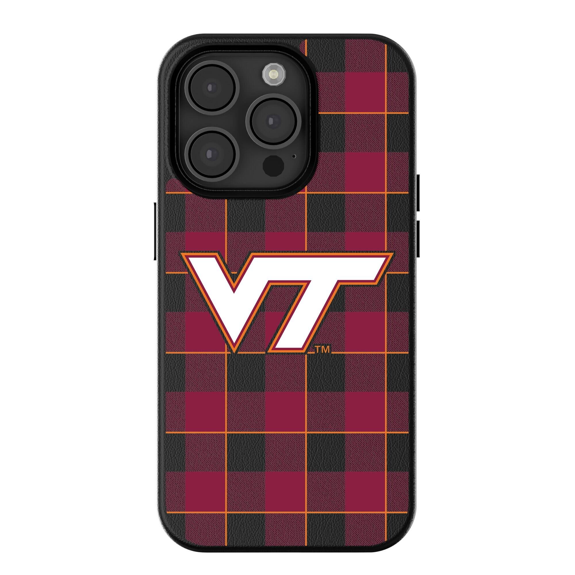 Keyscaper - NCAA - Virginia Tech Hokies Plaid Magnetic Bump iPhone Case - 16 - Black price history on PriceWatchPro