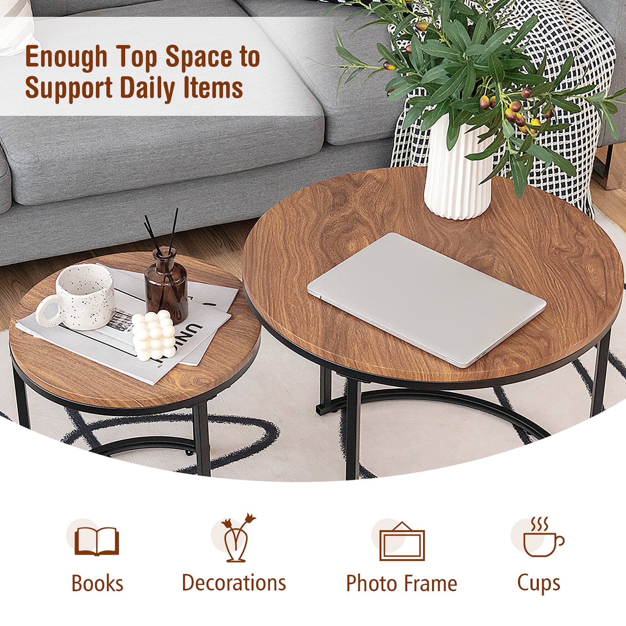 Enough Top Space to Support Daily Items: Books, Decorations, Photo Frame, Cups