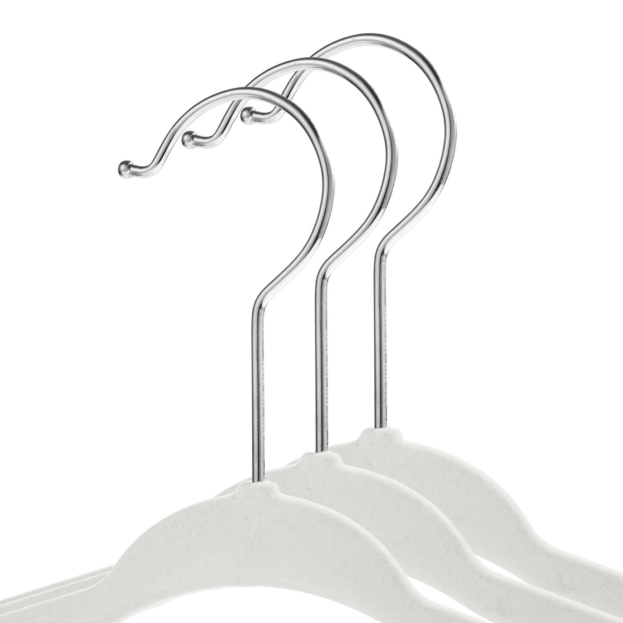Alt View 1. Casafield - 100 Velvet 11-in Baby Hangers - Ivory.