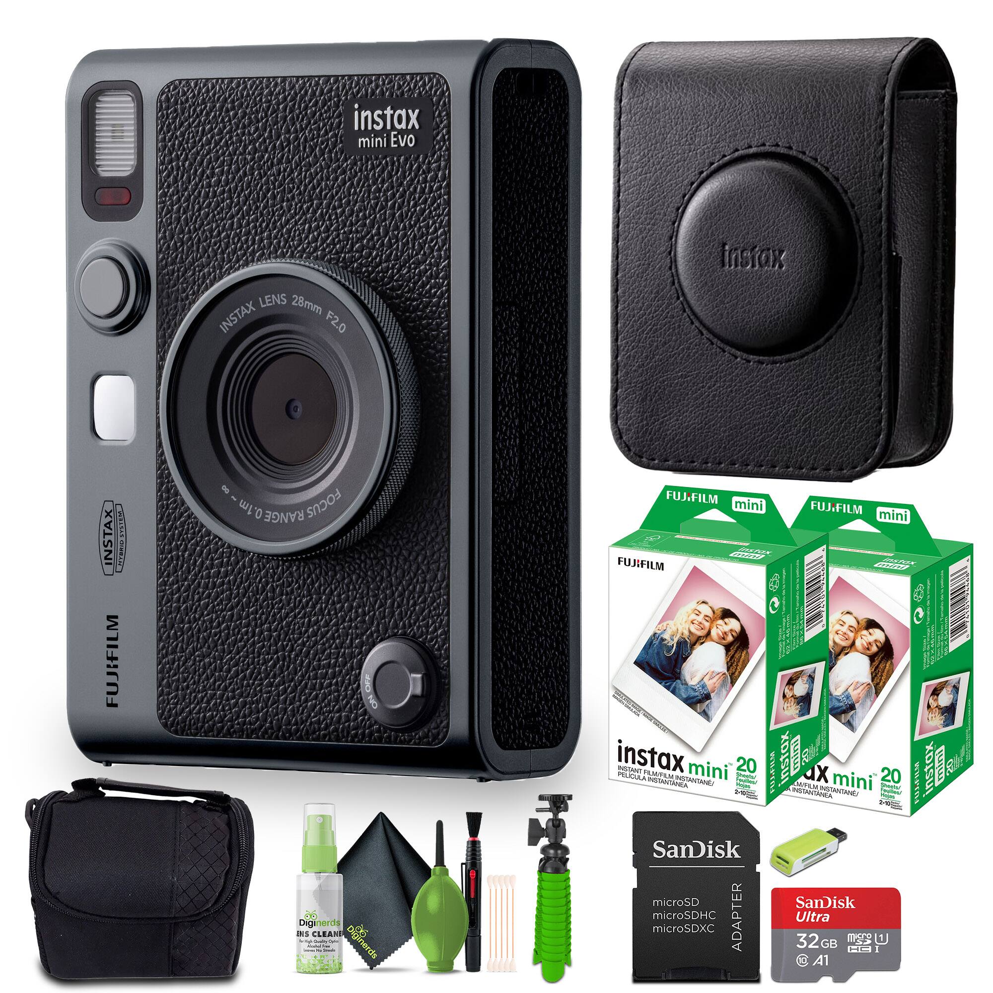 Fujifilm - Instax Mini EVO Limited Edition Hybrid Instant Film Camera+40 Instant Film Silver