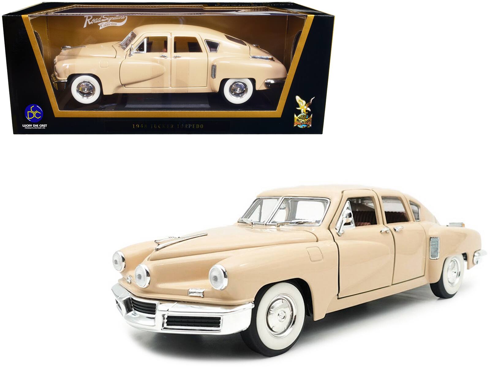 1948 Tucker Torpedo Cream 1/18 Diecast Model Car by Road Signature price history on PriceWatchPro