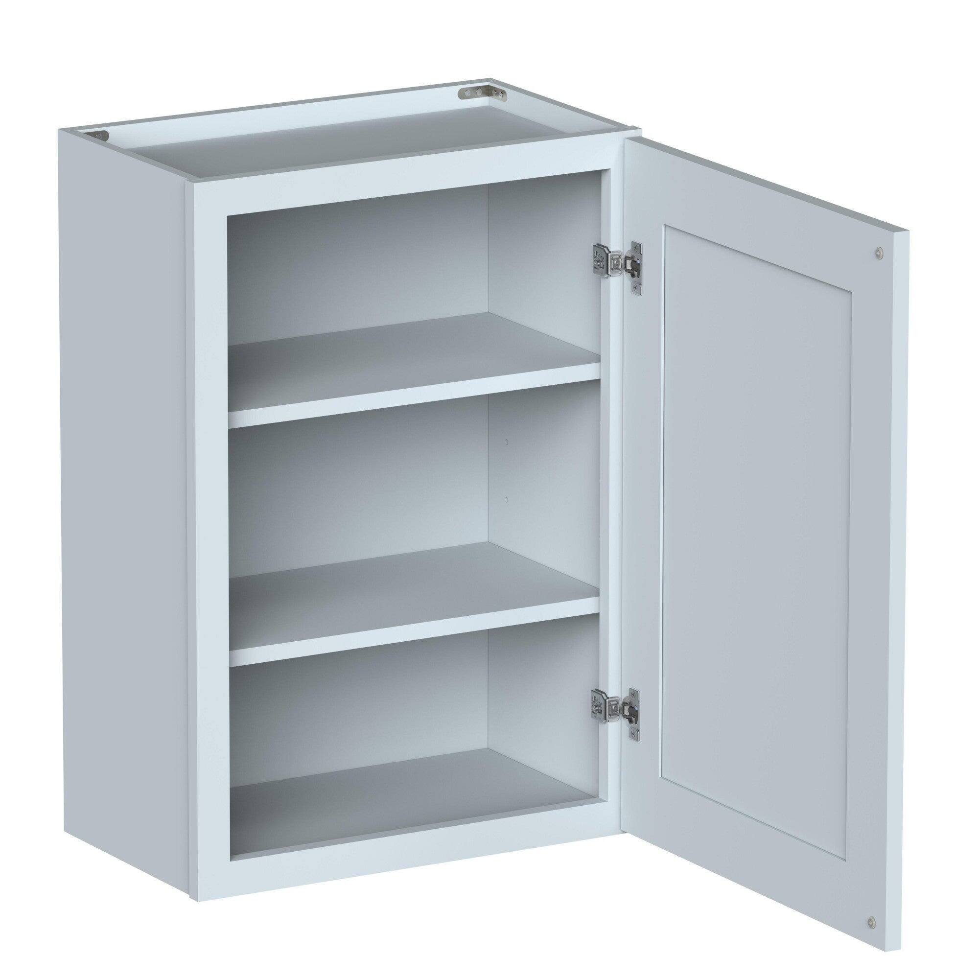 Alt View 2. Boyel Living - 21in.W x12in.D x30in.H Dove Gray WALL CABINET Fully assembled Cabinet With One HDF Door - Gray.