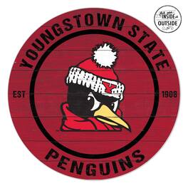 Jardine - Youngstown State Penguins 20" x 20" Indoor/Outdoor Circle Sign - Red