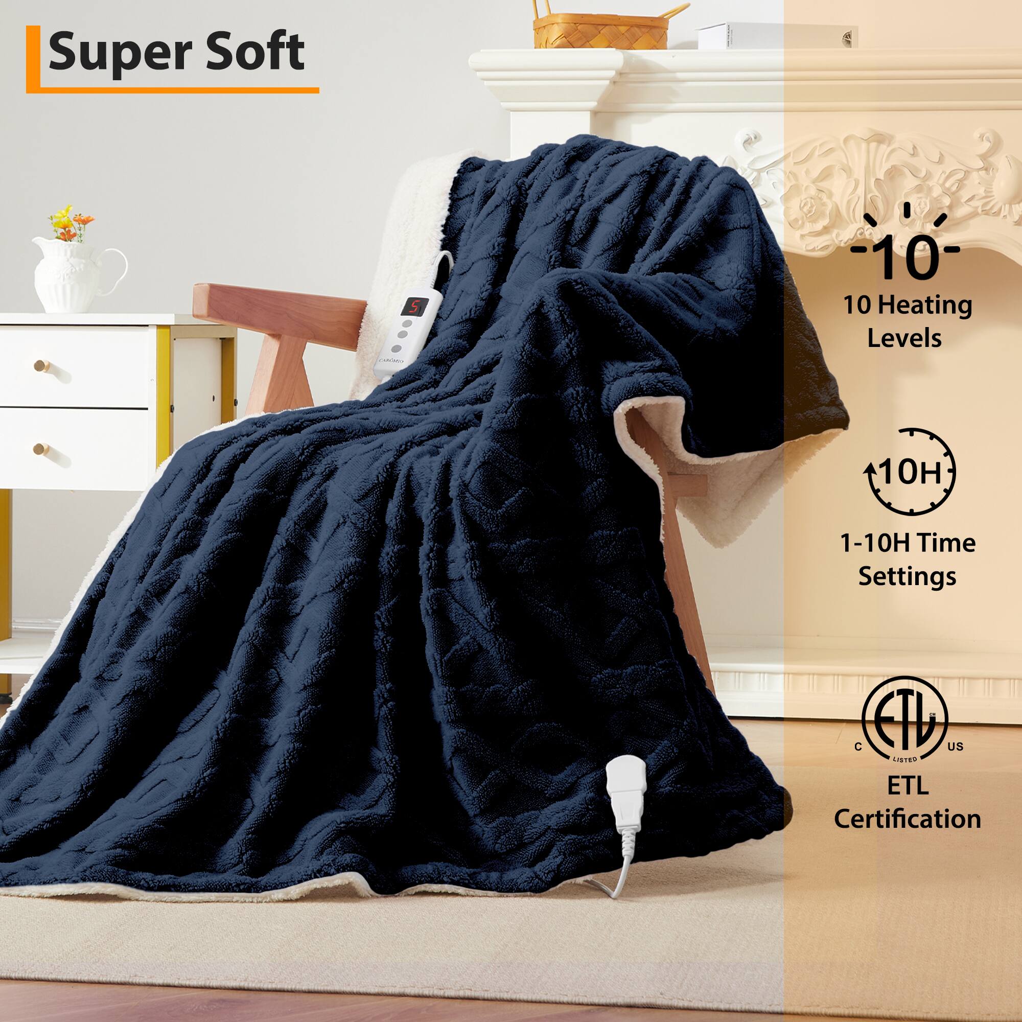 Super Soft  
10 Heating Levels  
1-10H Time Settings  
ETL Certification