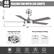 48 INCH CEILING FAN WITH LED LIGHTS
- 5.9"
- 6"
- 13.7"
- 48"
Average Room Size: 12ft. x 12ft. to 18ft. x 18ft.
Flat and Sloped Ceiling: MAX 15°
Features:
- 6 Speeds
- 3-Colors Light
- Time Setting
- Remote Control
- Reversible