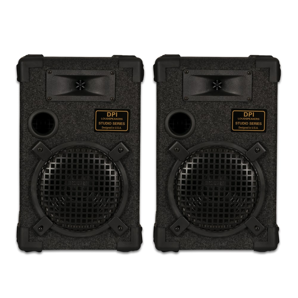 Goldwood - DPI-800C/8 Passive 8" Speaker Pair 2-Way PA DJ Karaoke Home - Charcoal