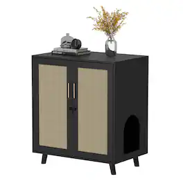 FUFU & GAGA - Space-Saving Cat Furniture Cabinet – Multi-Level Cat House with Hidden Litter Box & Built-In Scratching Posts