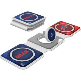 Keyscaper - Buffalo Bills 3-in-1 Foldable Charger - White