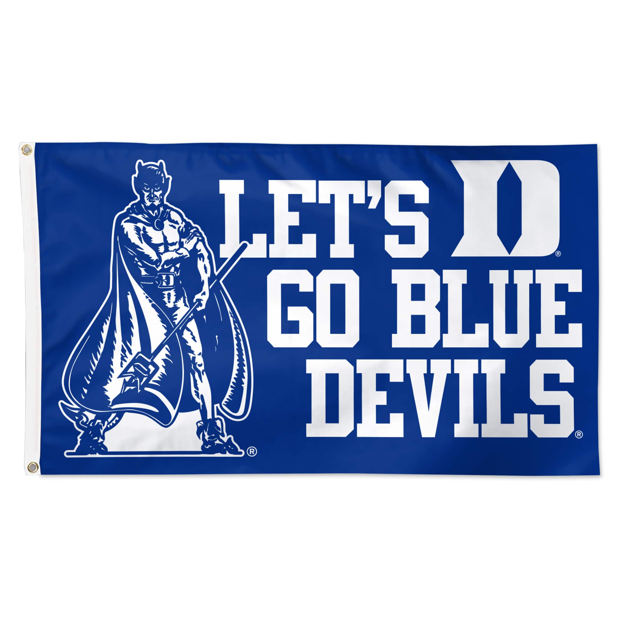 WinCraft - Duke Blue Devils 3' x 5' Single-Sided Deluxe Mascot Flag - Multicolor