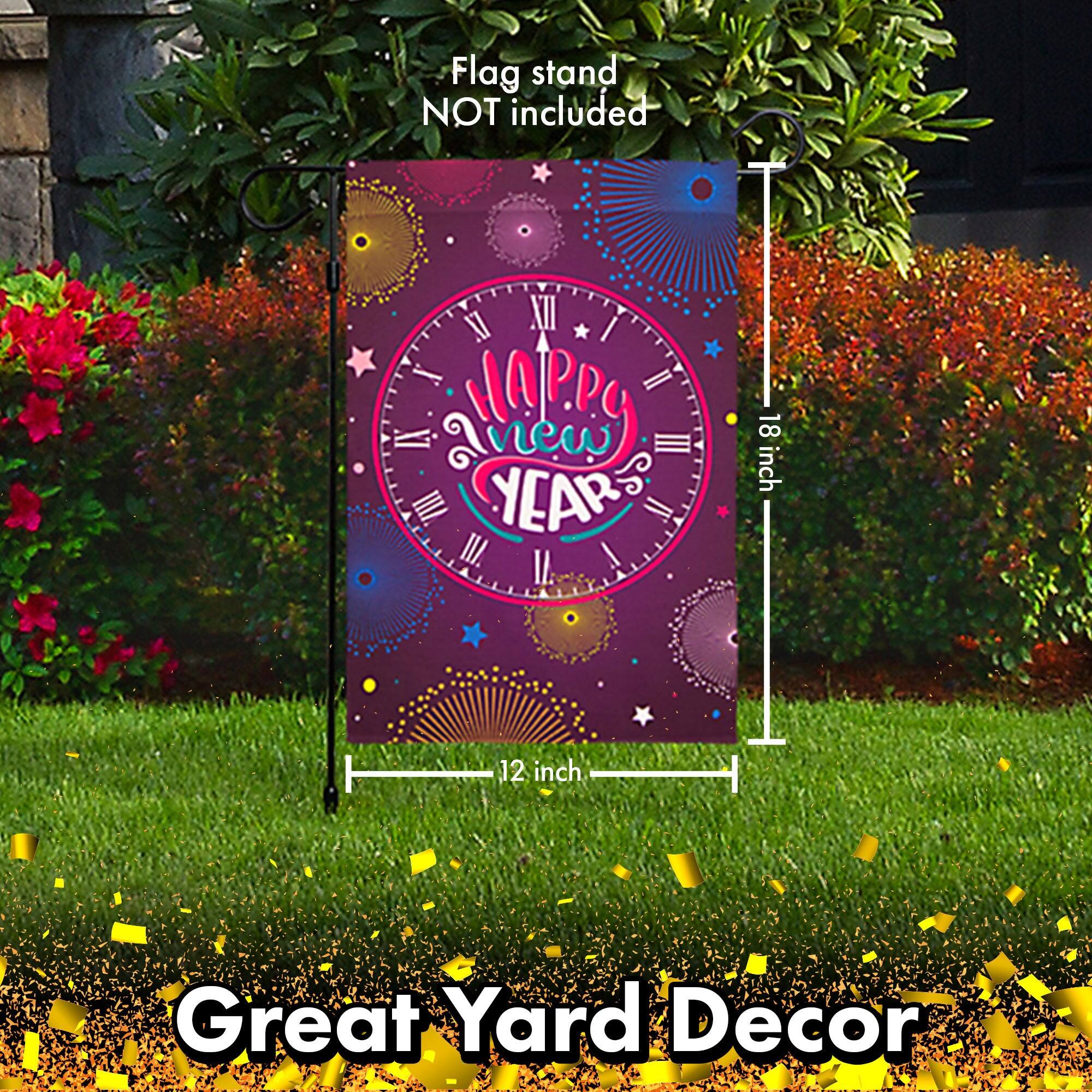Flag stand NOT included

HAPPY NEW YEAR

18 inch
12 inch

Great Yard Decor