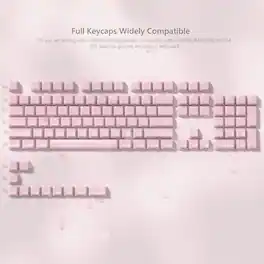 Womier - Jelly Keycaps,Ceramic Keycaps Style MDA Profile,Transparent Side Printed for Cherry MX Gateron Mechanical Keyboard - Pink
