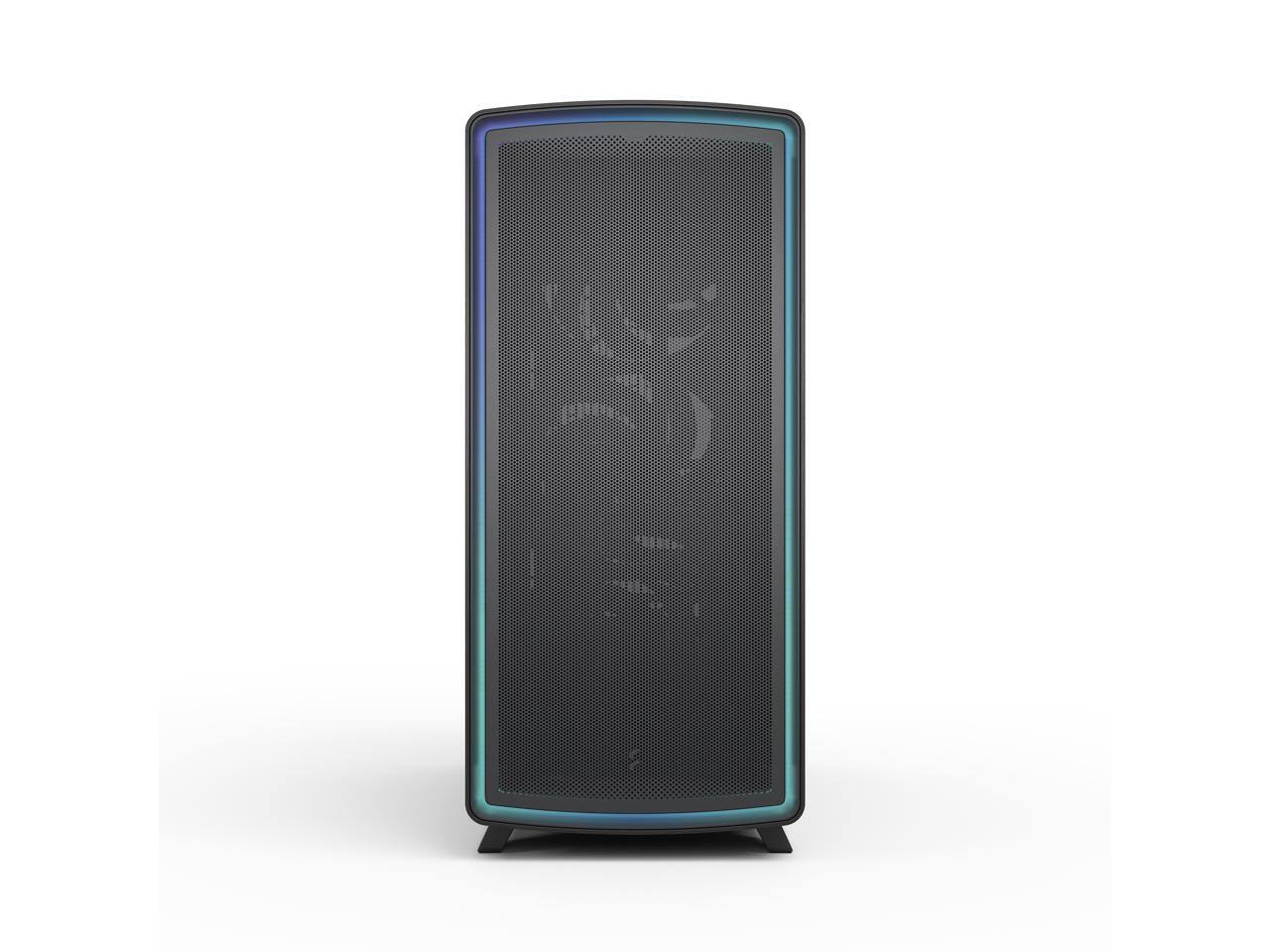 Alt View 1. Fractal Design - Fractal Design Summit Ambience Blackout TG Blackened Oak PC Case - ARGB Gen II, 3x Momentum 14 Fans, ATX/E-ATX/mATX/ITX - Black.