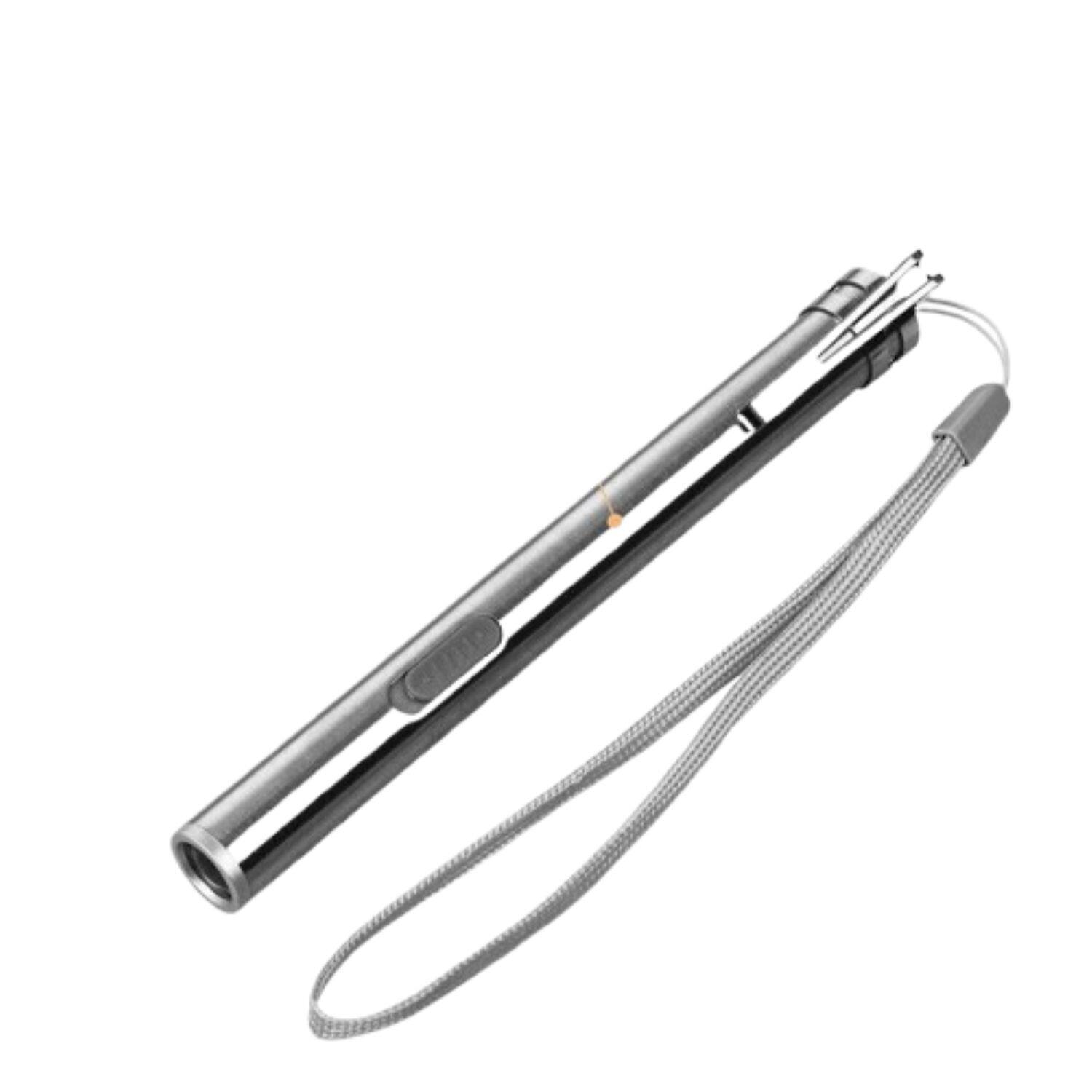 Home Collection - 5" LED USB Rechargeable Stainless Steel Mini Pen Flashligh