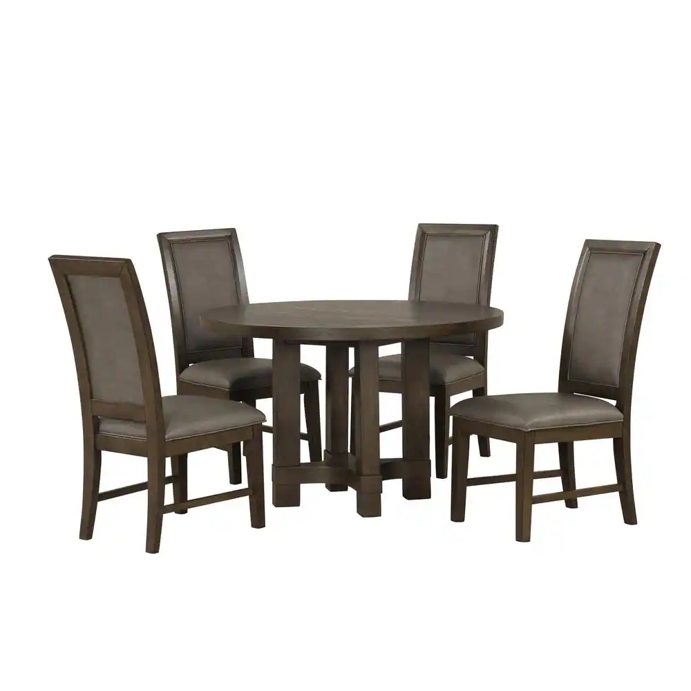 Alt View 1. New Classic Furniture - Cityscape Dining Chair-Walnut (Set of 2) - Brown.