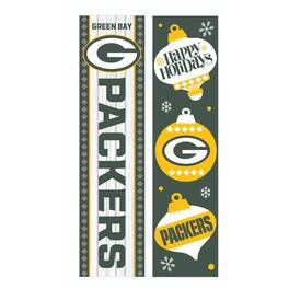 Evergreen Enterprises - Green Bay Packers 47" Double Sided Christmas Leaner Fan Sign - Multicolor