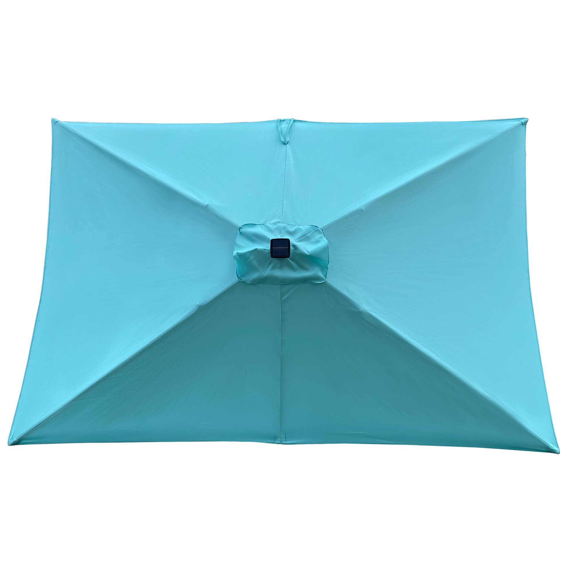 Alt View 6. Loheer - Loheer 10x6.5 Rectangular Patio Umbrella Solar Lighted Outdoor Shade with Crank Lift and Push Button Tilt.