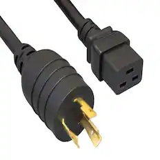 Front. Sanoxy - SANOXY Cables and Adapters; 10ft 12 AWG 20A 125V Heavy-Duty Power Cord (NEMA L5-20P to IEC 320 C19), Black - Black.