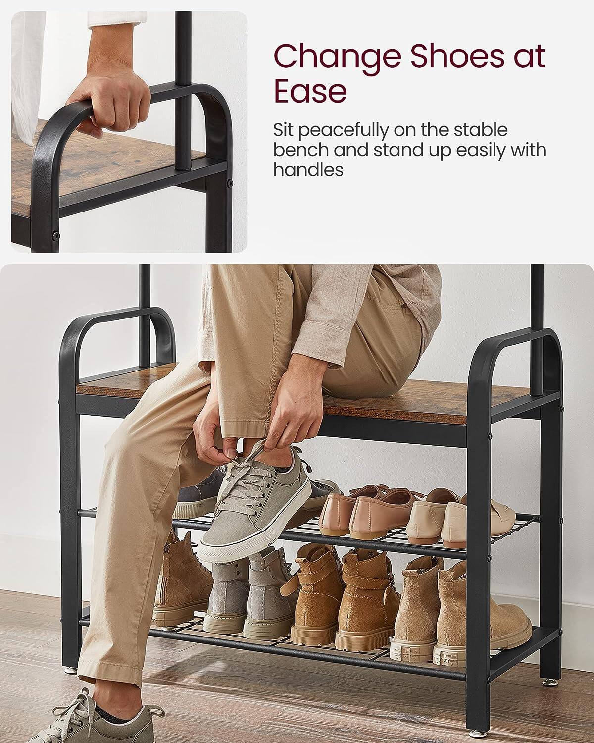 Change Shoes at Ease

Sit peacefully on the stable bench and stand up easily with handles