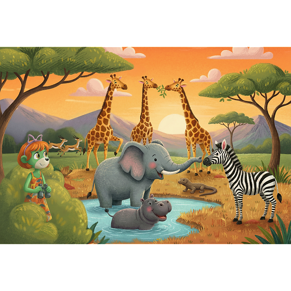 Alt View 1. Trefl - Trefl Kids Treflik Family - The Cheerful Crew 100 Piece Puzzle - Multicolor.