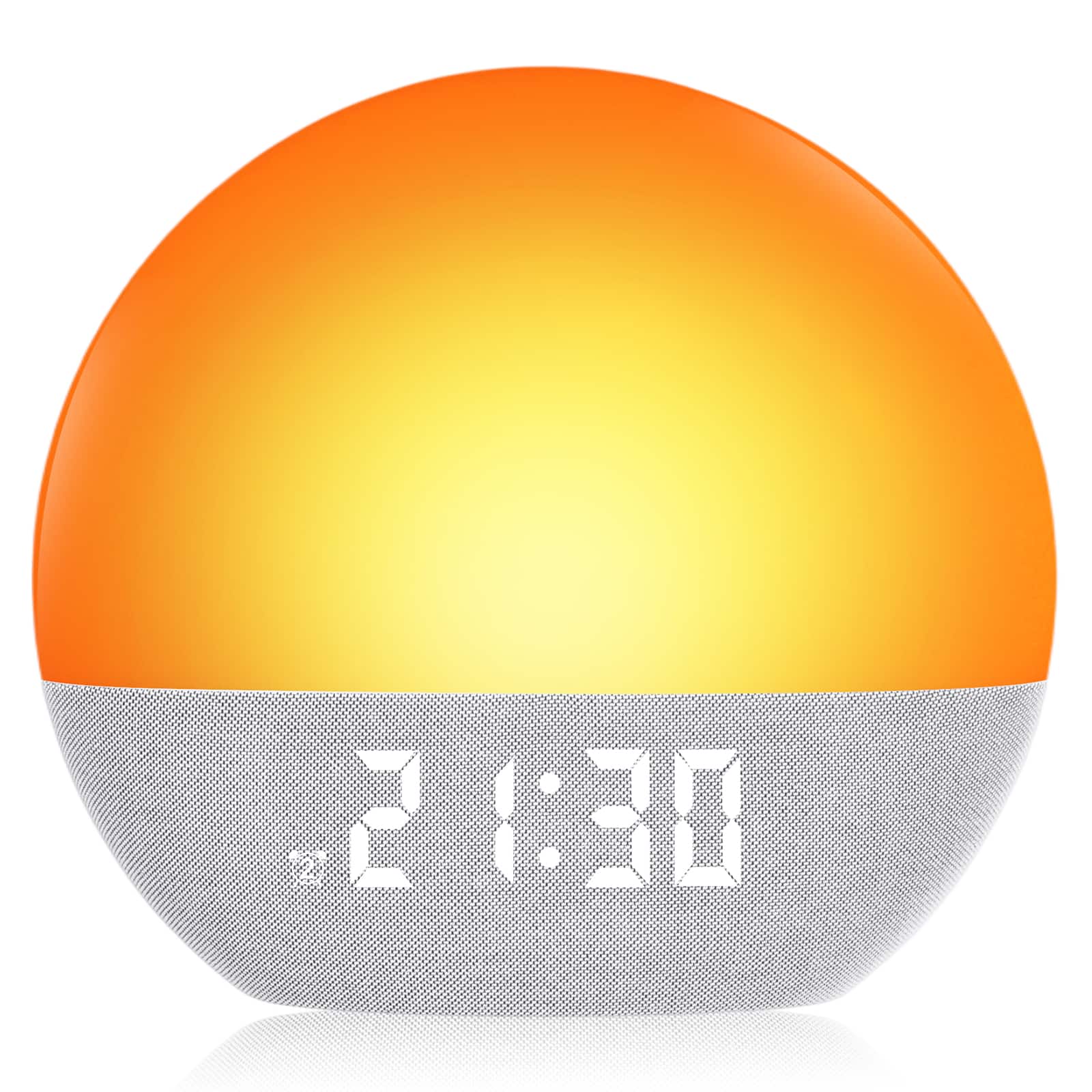 Unique Bargains - Sunrise Alarm Clock Noise Sound Machine Gentle Natural Linen 24 Soothing Sounds 17 Night Lights Dimmable - White
