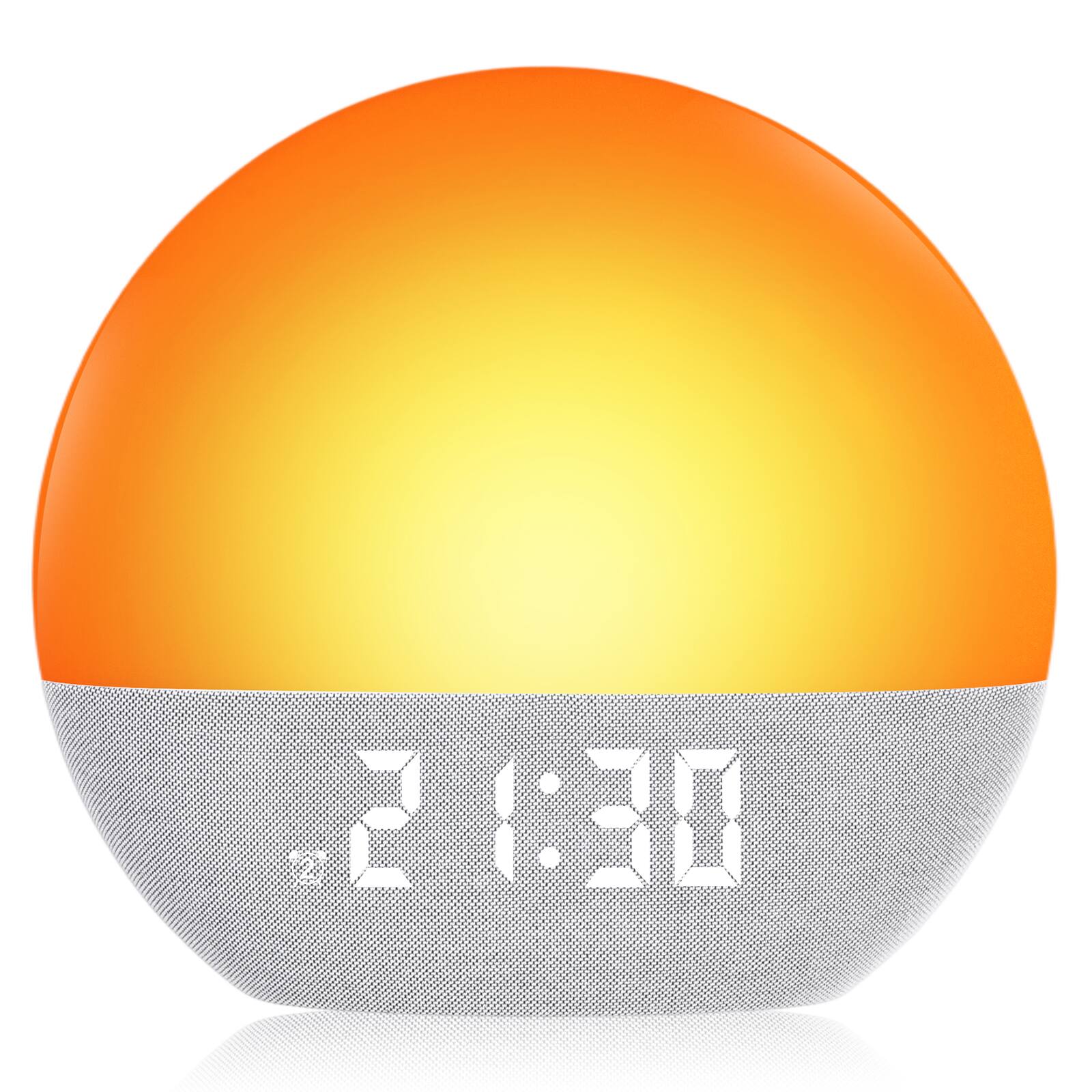 Front. Unique Bargains - Sunrise Alarm Clock White Noise Sound Machine Gentle Natural Linen 24 Soothing Sounds 17 Night Lights Dimmable - White.