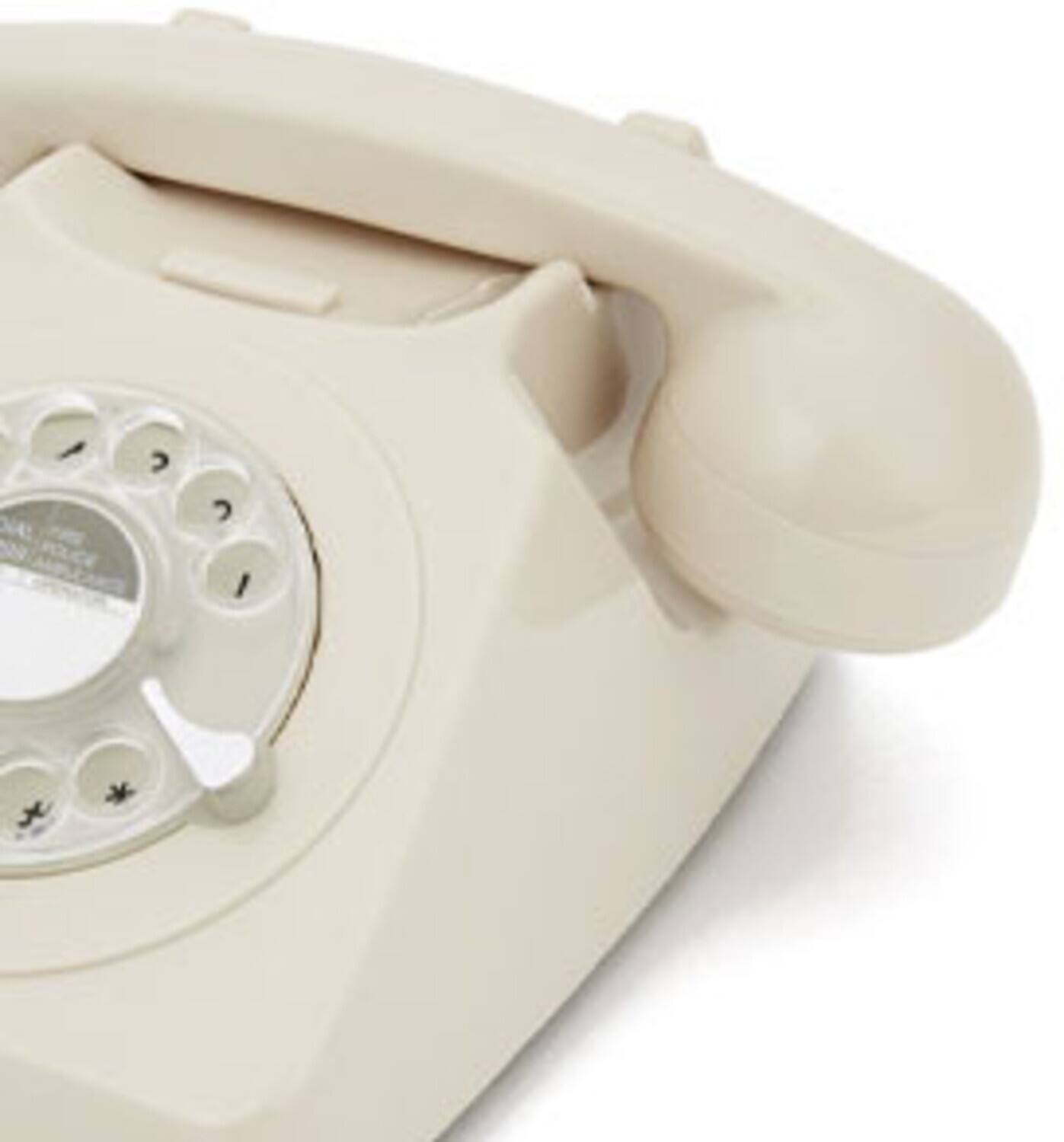 Alt View 3. PopMarket - GPO Retro GPO746IVR 746 Desktop Rotary Dial Telephone - Ivory   - MISC ACCESSORY - Multicolor.