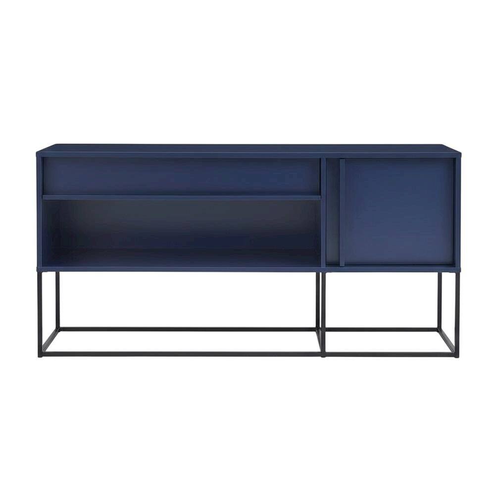 Alt View 3. Starlight Canyon Home - Blue TV Stand for 65-Inch TVs with LED Lighting and Engineered Wood Material - Gray.