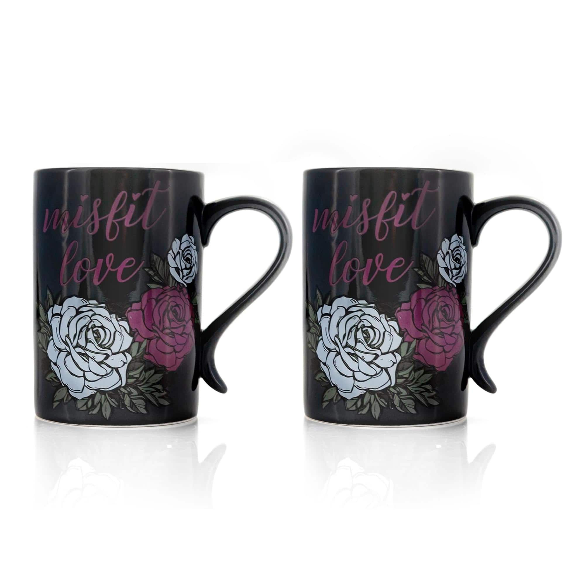 "Disney - The Nightmare Before Christmas ""Misfit Love"" 15-Ounce Coffee Mugs | Set Of 2 - Black" price history on PriceWatchPro