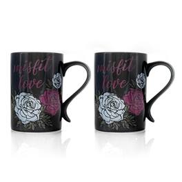 Disney - The Nightmare Before Christmas "Misfit Love" 15-Ounce Coffee Mugs | Set Of 2 - Black