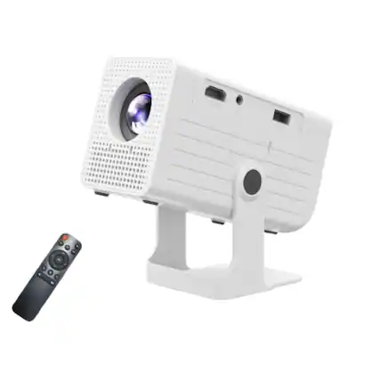 Stock Preferred - 4K Mini Projector 10000LMS | Portable Pocket Projector with Power Bank Support - White