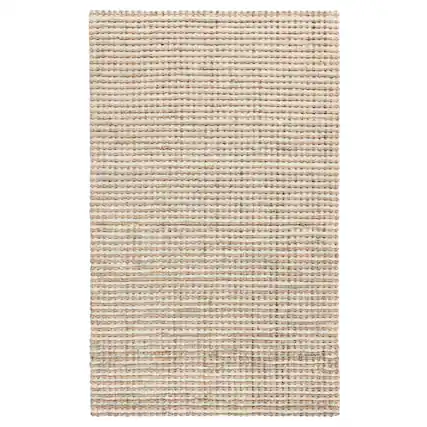 Front. Manhattan Lane - Large Area Rug, Cotton, Handwoven Abstract Jute Design - Ivory.