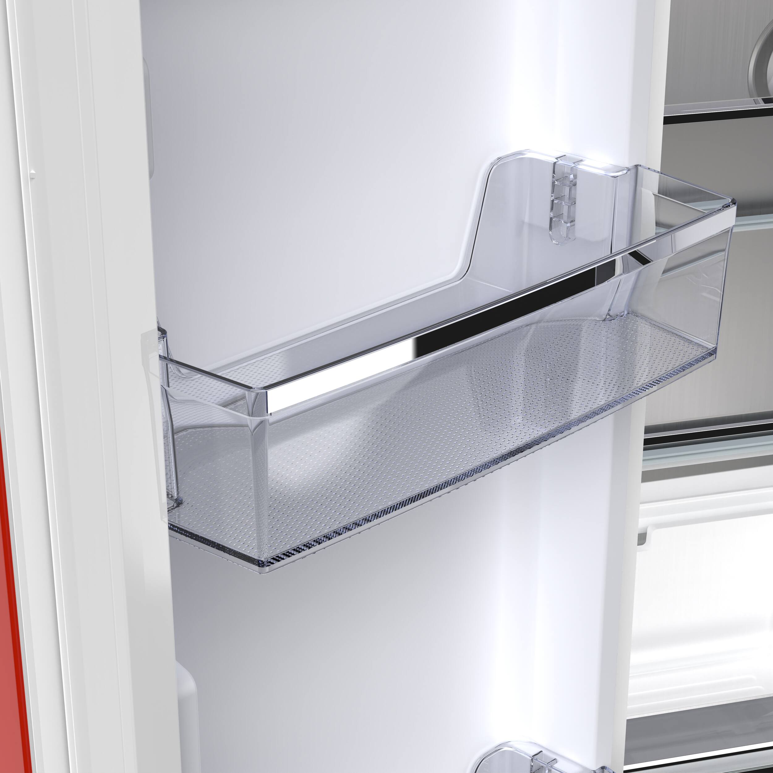 Alt View 7. Forno Appliances - Luigi 18 Cu. Ft. French Door Refrigerator with Handle-free Design - Red.