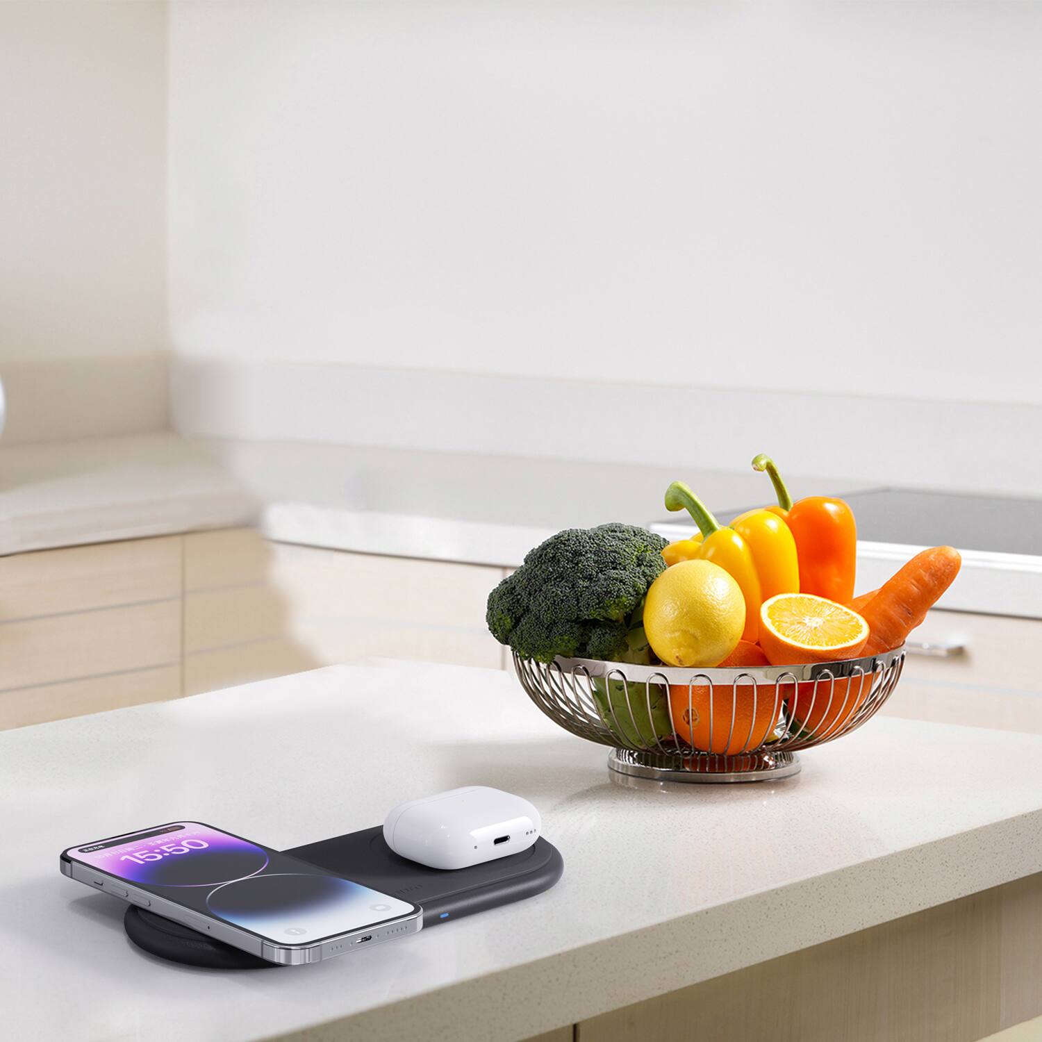 Alt View 1. Cospro - Electric Salt and Pepper 2 Grinder Set - Stainless Steel.