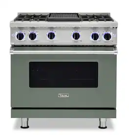 Viking - VGR Freestanding 7 Series Gas 36" Range - Eucalyptus