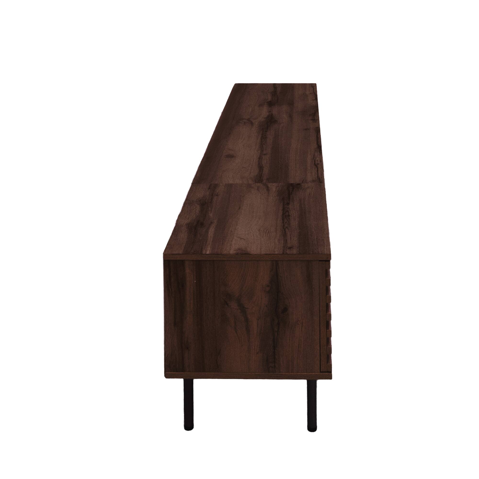 Alt View 2. Whisen - 78-Inch Modern TV Stand for TVs up to 85-Inch, Entertainment Center with Storage and Cable Management - Dark Brown.