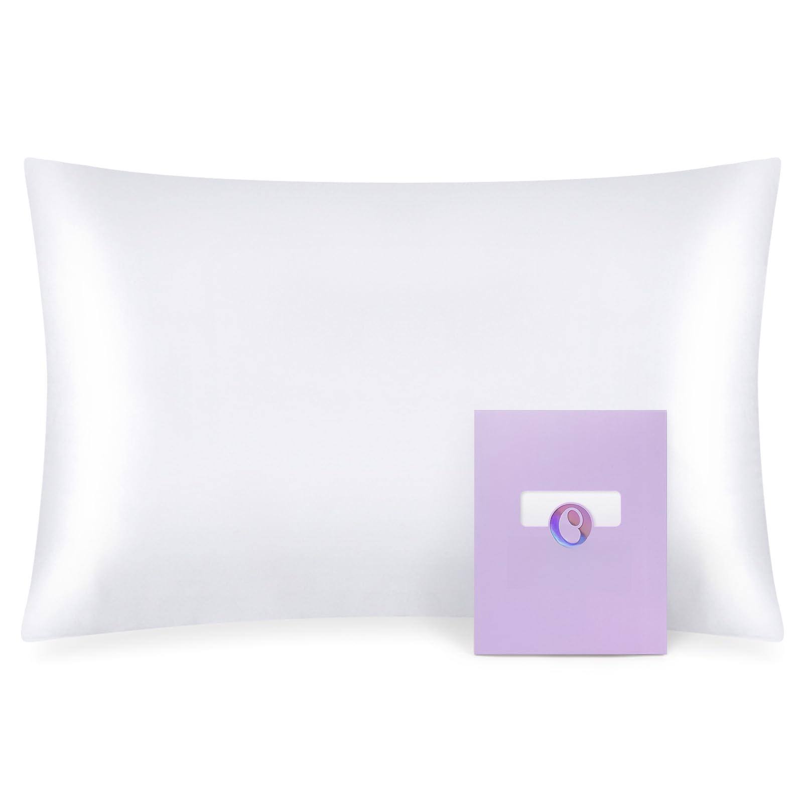 Front. MAGICAL RUBS - Mulberry Silk Pillowcase  Breathable Soft Smooth For Night Sleeping Travel Pillow Cases With Zipper (1 Pack 13"x18") - White 1pc Toddler - 13'' x 18''.