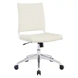 Jive Armless Mid Back Office Chair by Modway - White