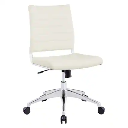 Front. Modway - Jive Armless Mid Back Office Chair by Modway - White.