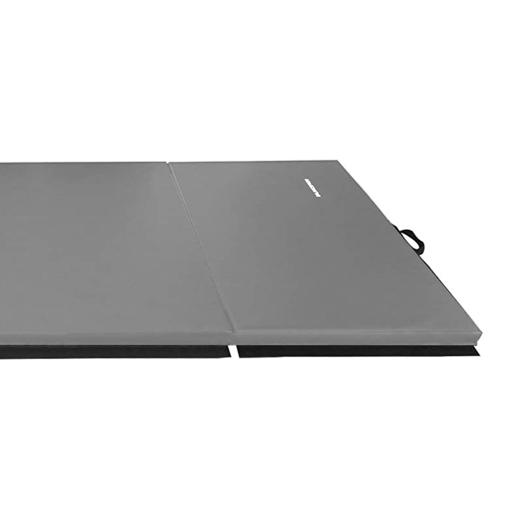 Alt View 5. BalanceFrom Fitness - BalanceFrom 4' x 6' x 2" All Purpose Folding Fitness Gymnastics Gym Mat, Grey - Grey.