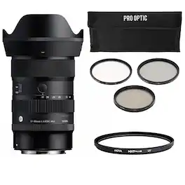 Bundle - Sigma - 17-40mm f/1.8 DC Art Lens for Canon RF, with Filter Kit