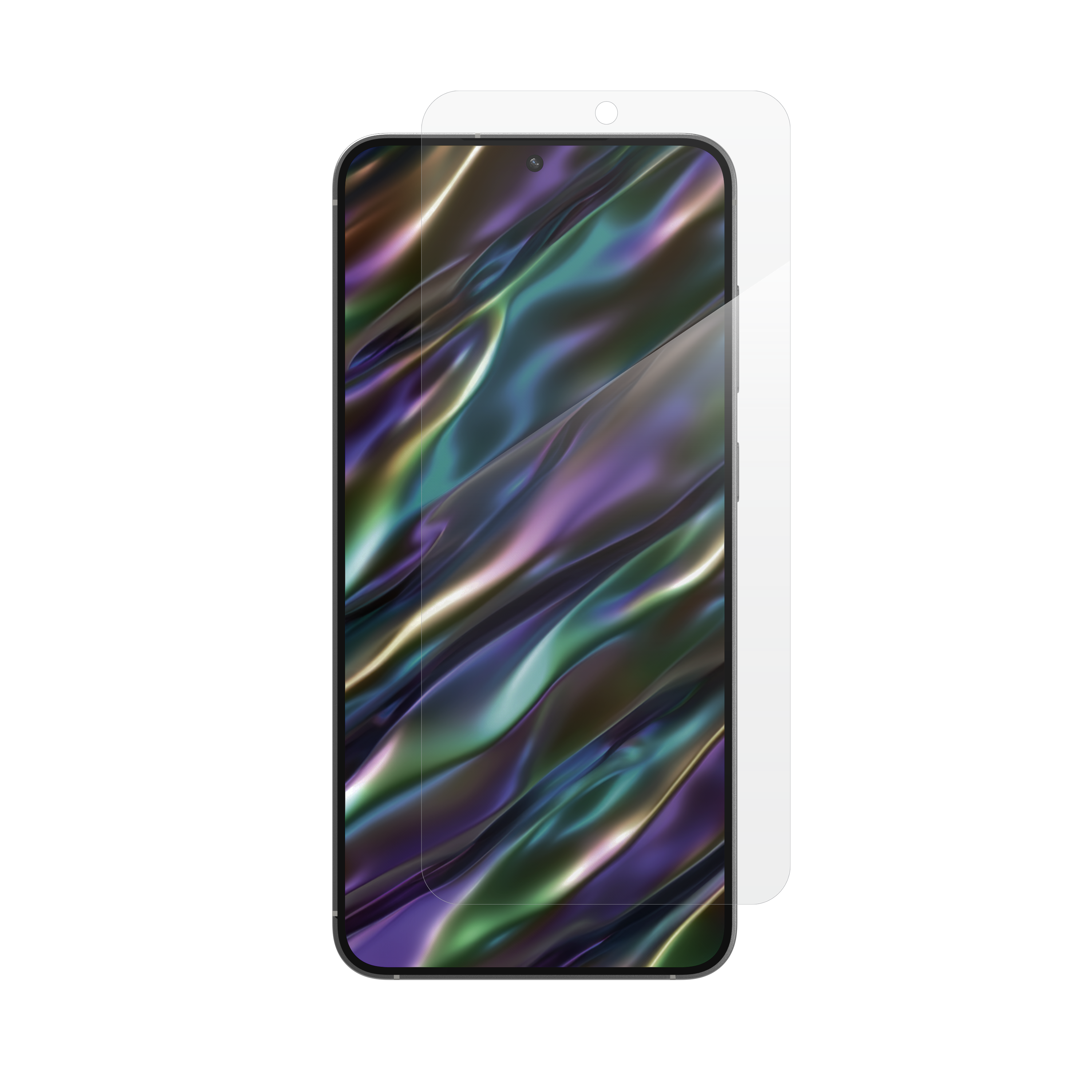 Angle. ZAGG - Glass+ Defense Screen Protector for Samsung Galaxy S25+, S24+ - Clear.