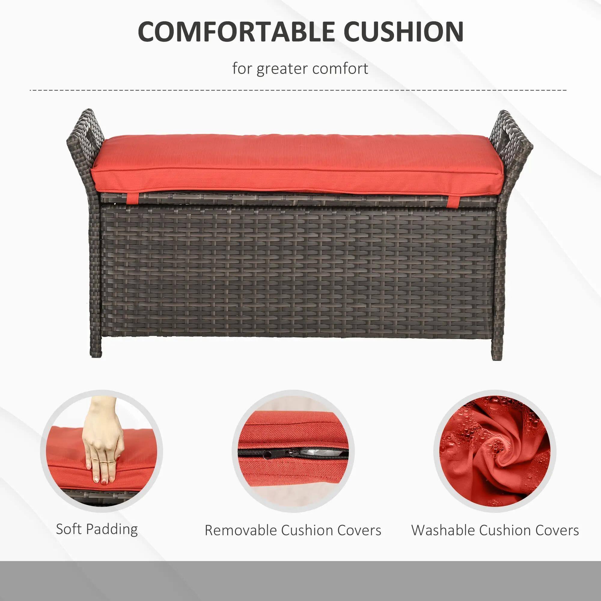 COMFORTABLE CUSHION  
for greater comfort  

- Soft Padding  
- Removable Cushion Covers  
- Washable Cushion Covers