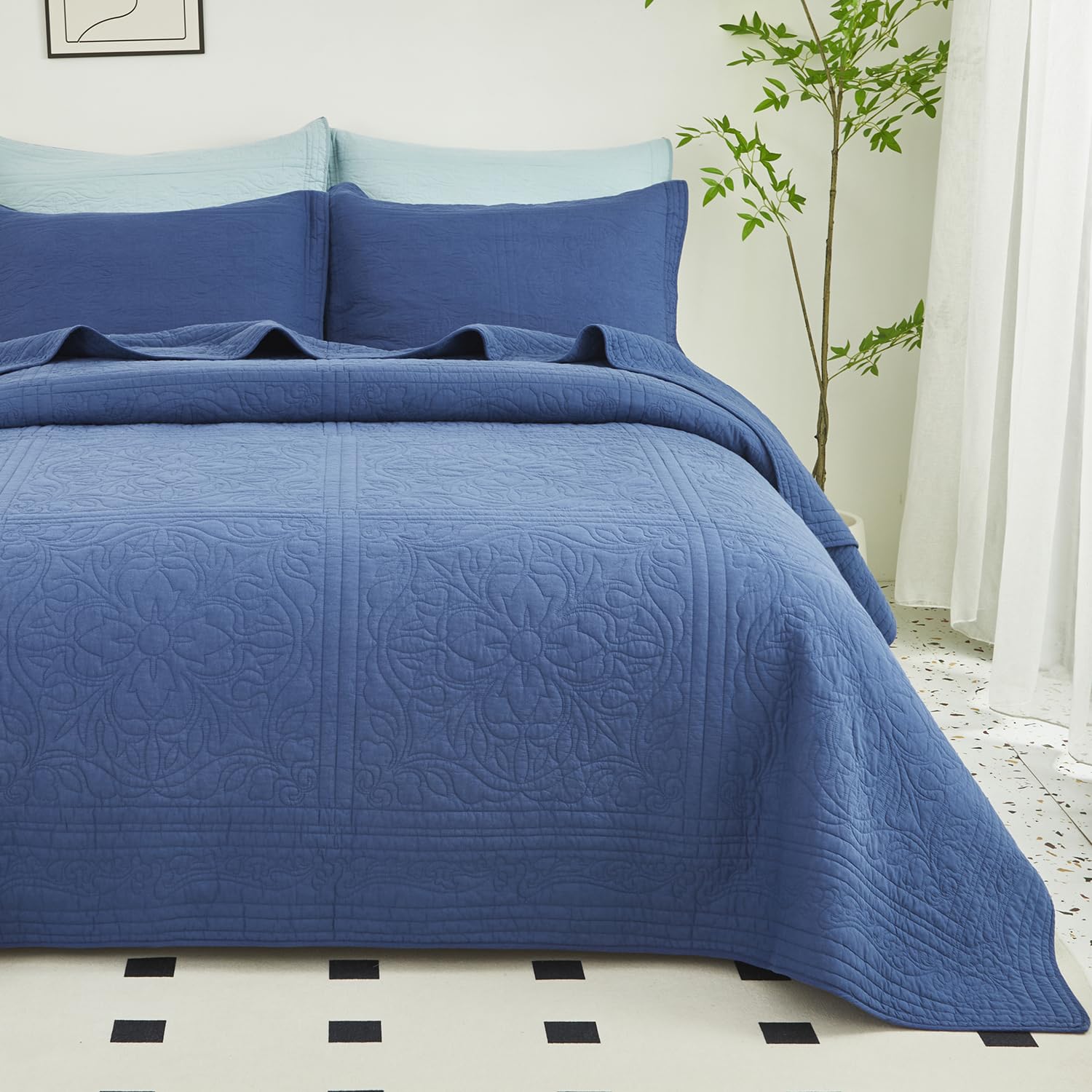 Navy Blue-Full/Queen 98''x90''