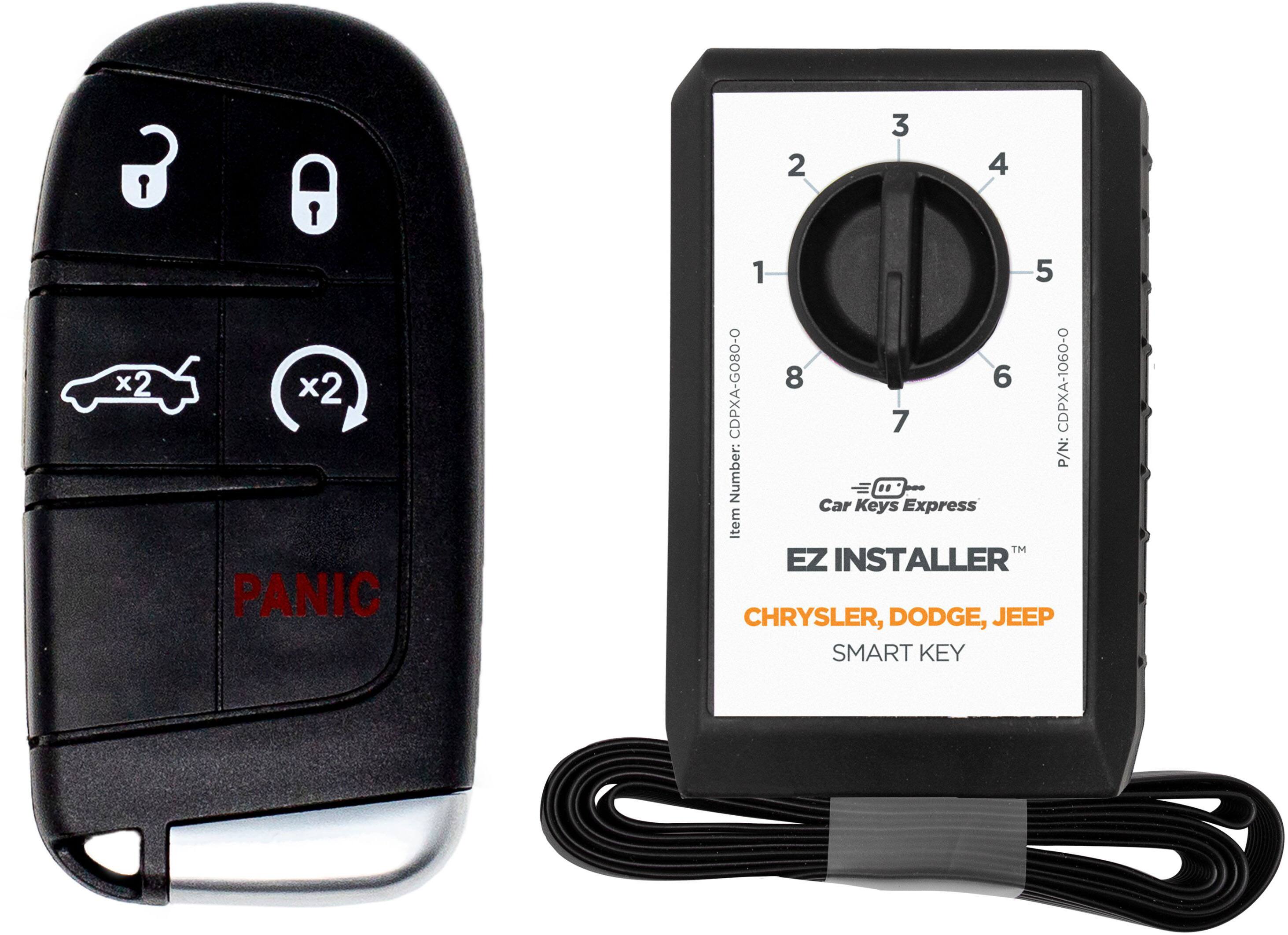 1 2 3 4 x2 x2 PANIC  
5 CDPXA-G080-O  
6 CDPXA-1060-O  
7 P/N: Number: ..  
Car Keys Express Item TM EZ INSTALLER  
CHRYSLER, DODGE, JEEP SMART KEY