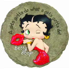 Spoontiques - Betty Boop Resin Stepping Stone or Hanging Wall Plaque Indoor Outdoor 9.5 inch