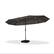 Alt View 7. PURPLE LEAF - 15 ft. Patio Market Umbrella with Solar LED and Base Double-Sided Outdoor Table Sun Umbrellas for Pool Deck Backyard - Light Gray.