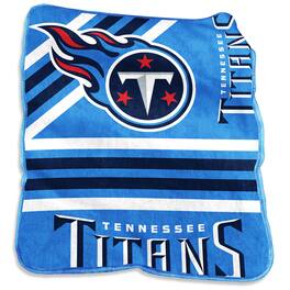 Logo Brands - Tennessee Titans 50'' x 60'' Plush Raschel Throw - Multicolor