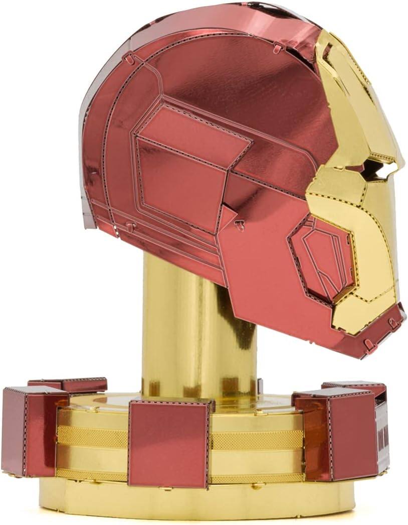 Alt View 3. Metal Earth - Metal Earth Marvel Iron Man Helmet 3D Metal Model Kit Fascinations - Silver.